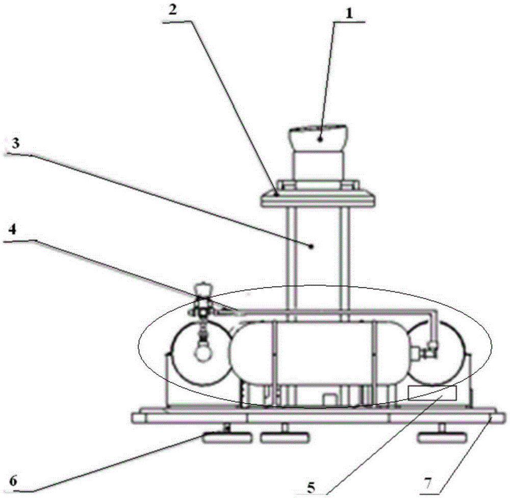 Six-DOF (degree of freedom) air floatation type motion simulator