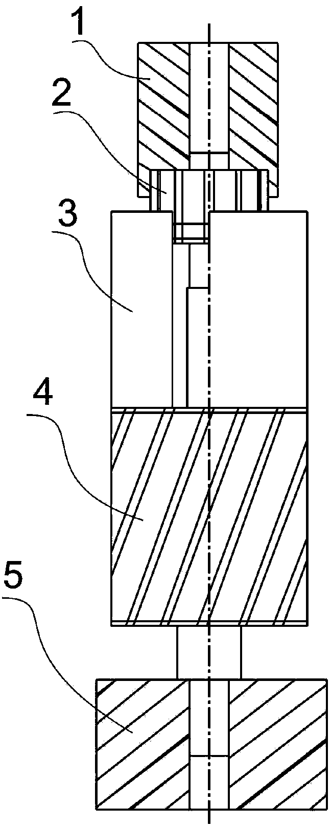 Commutator pressing assembling device of skewed slot iron core rotor and pressing assembling method thereof