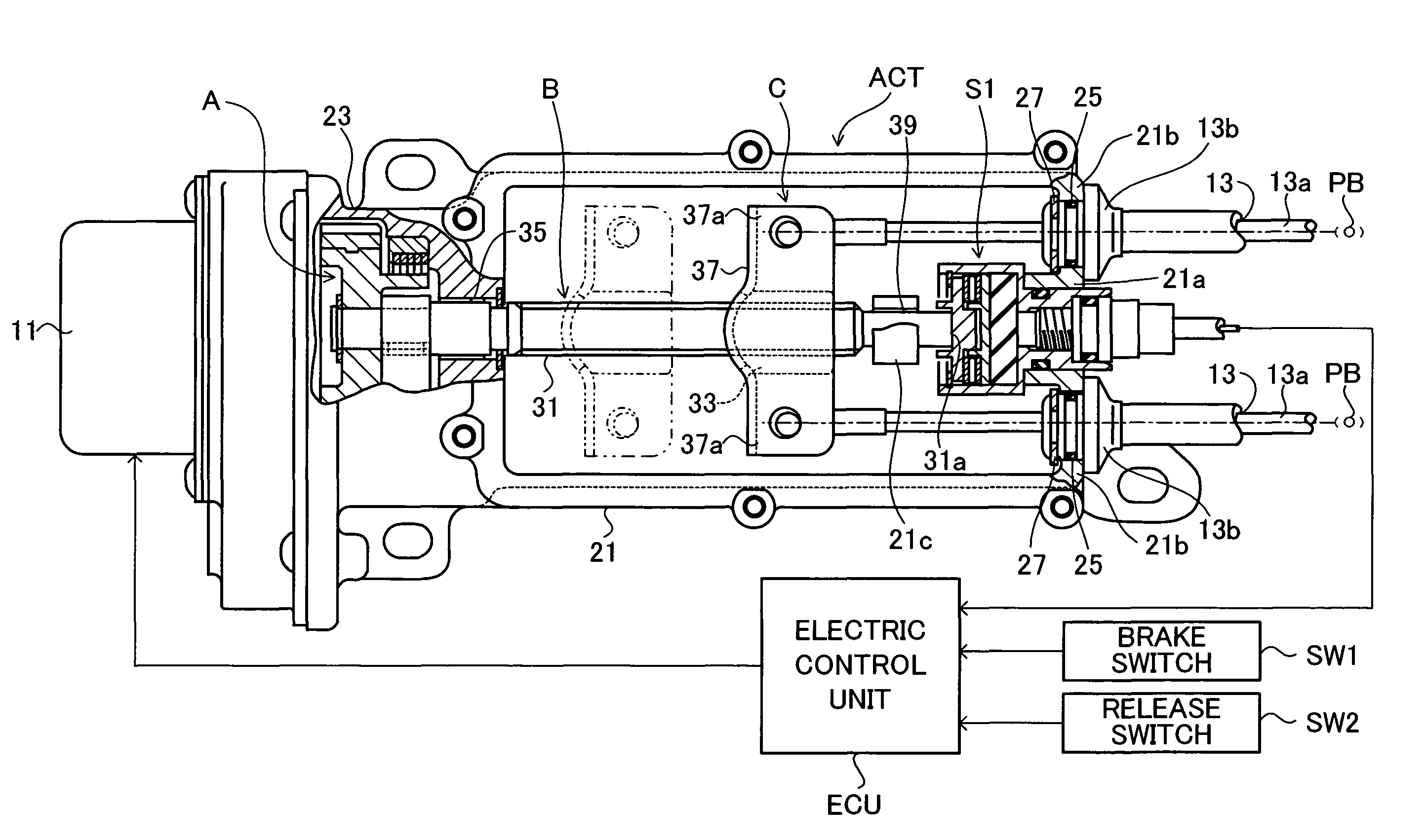 Motor-driven parking brake apparatus