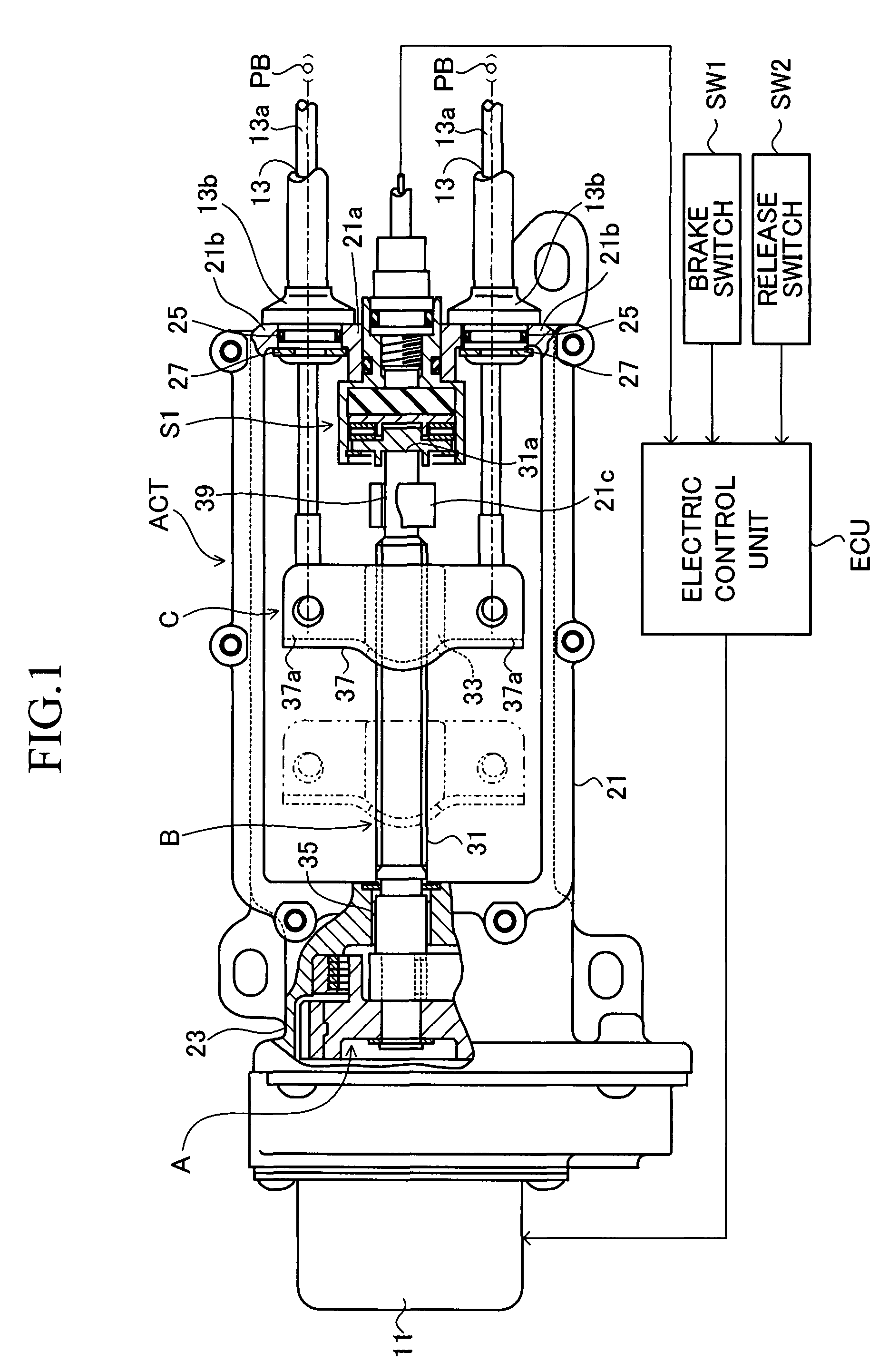 Motor-driven parking brake apparatus