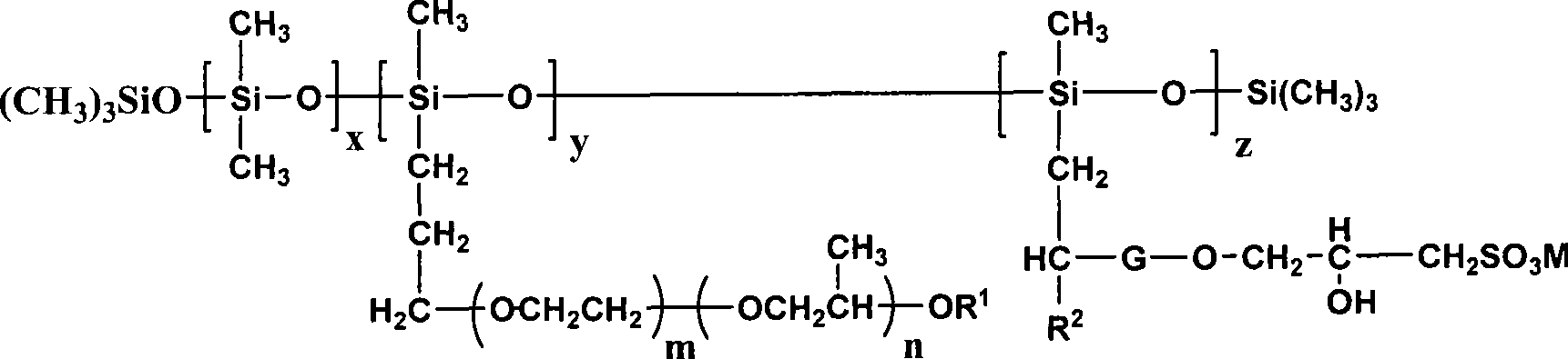 Non-ionic anion polysiloxane surfactant and preparation method thereof