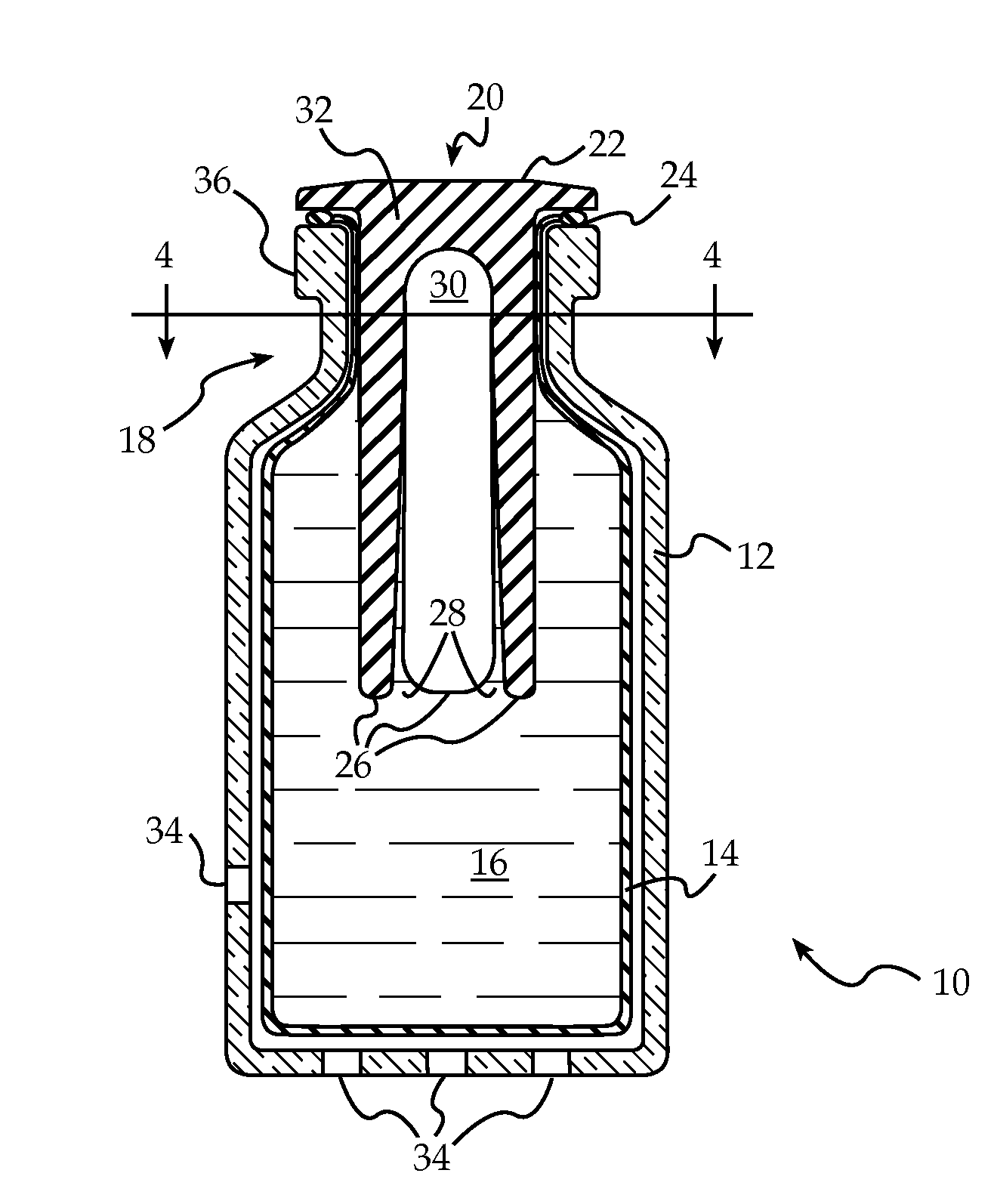 Bung assembly for anti vacuum lock medical vials