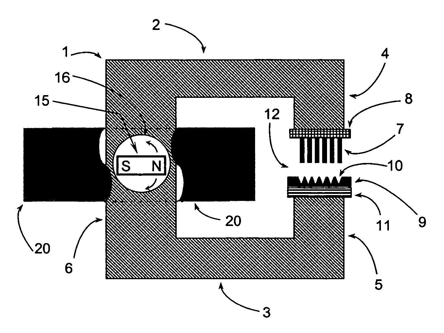 Device and method for separating magnetic or magnetizable particles from a liquid