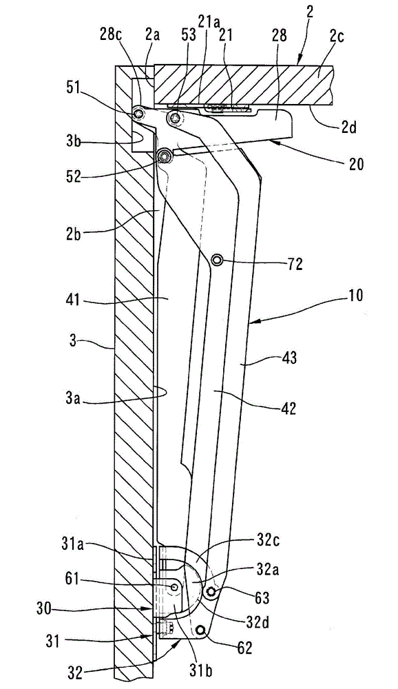 Hinge device and housing device