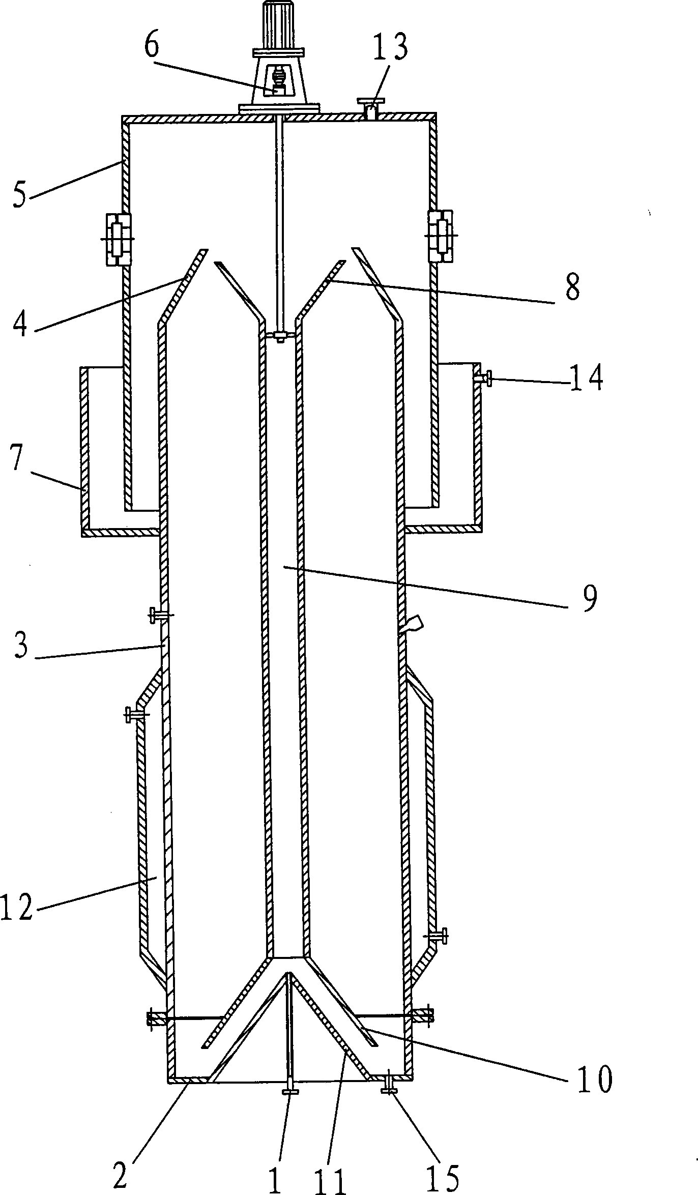 Vertical type anaerobic reactor