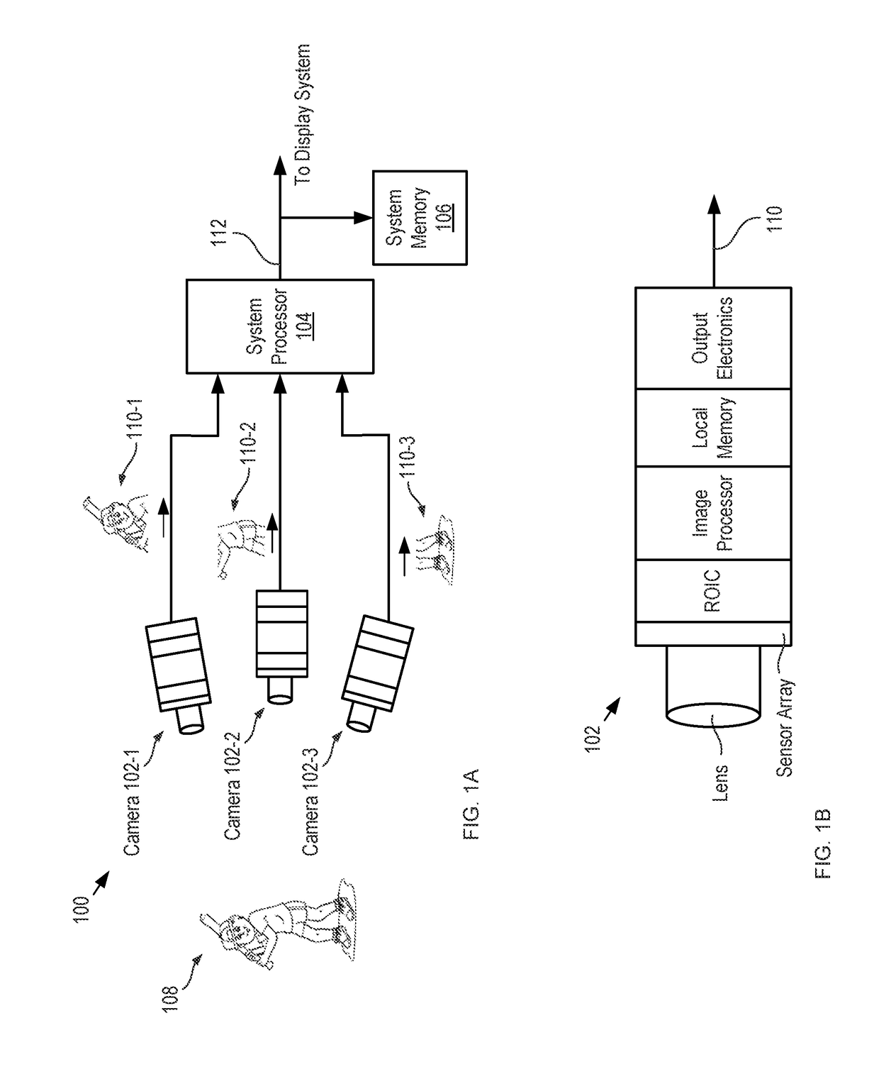 Multi-array camera imaging system and method therefor