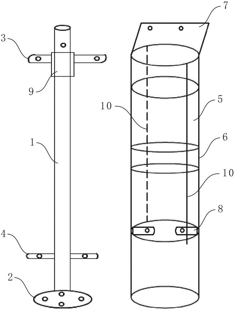 Observation bracket for acoustic Doppler current profiler