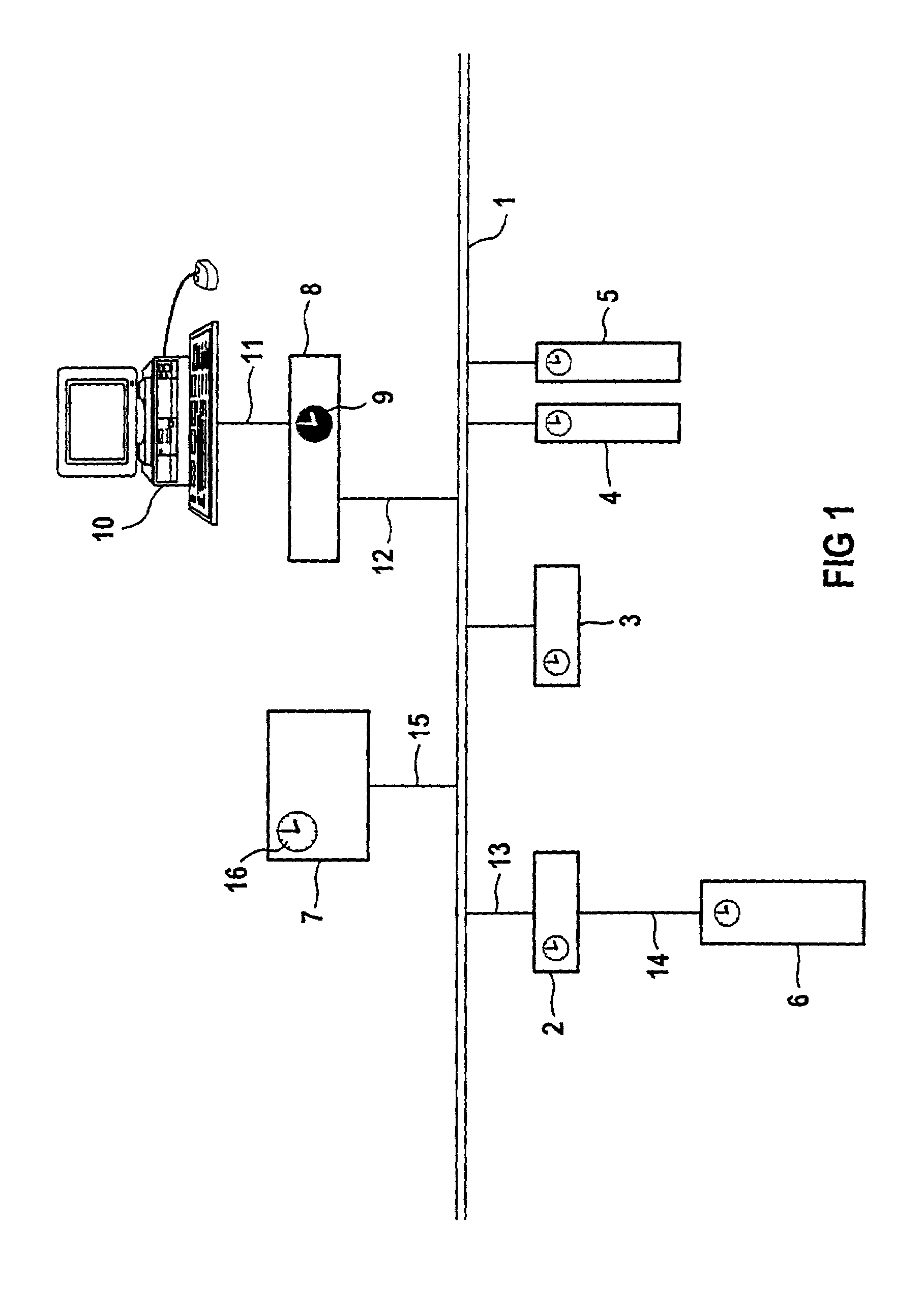 Synchronous, clocked communication system with relative clock and method for configuring such a system