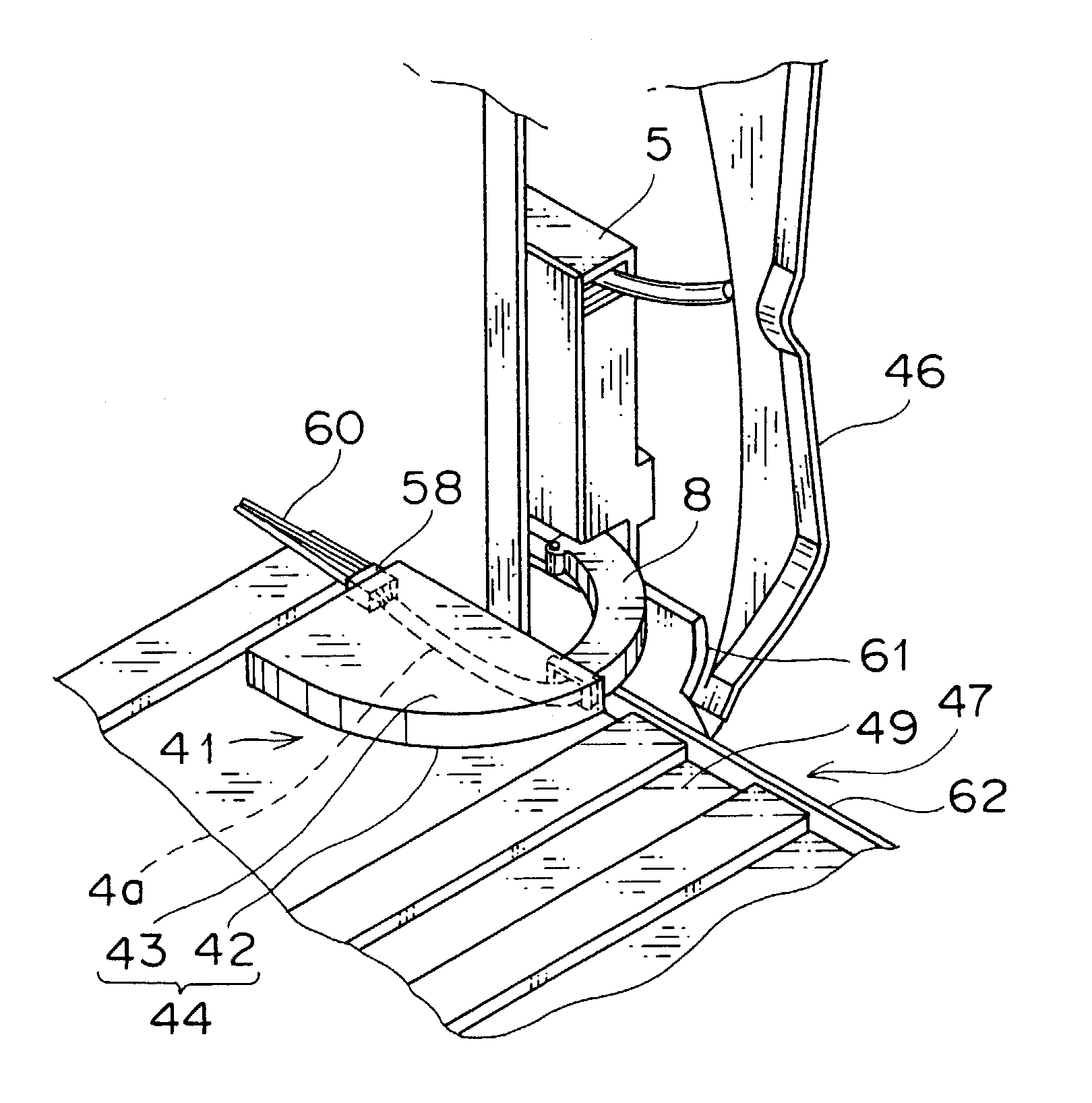 Power-supply wiring device and harness layout structure by the power-supply wiring device