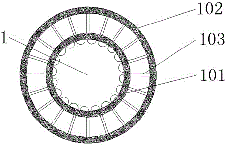 Circulating heat dissipation pipe of air conditioner