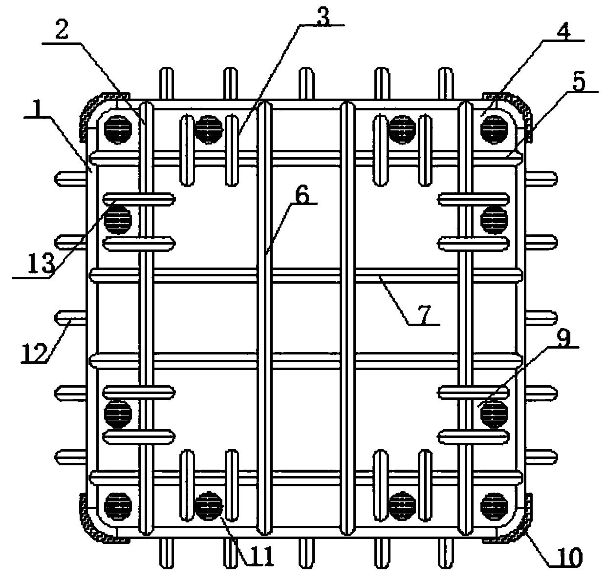 High precision positioning column reinforcement positioning hoop