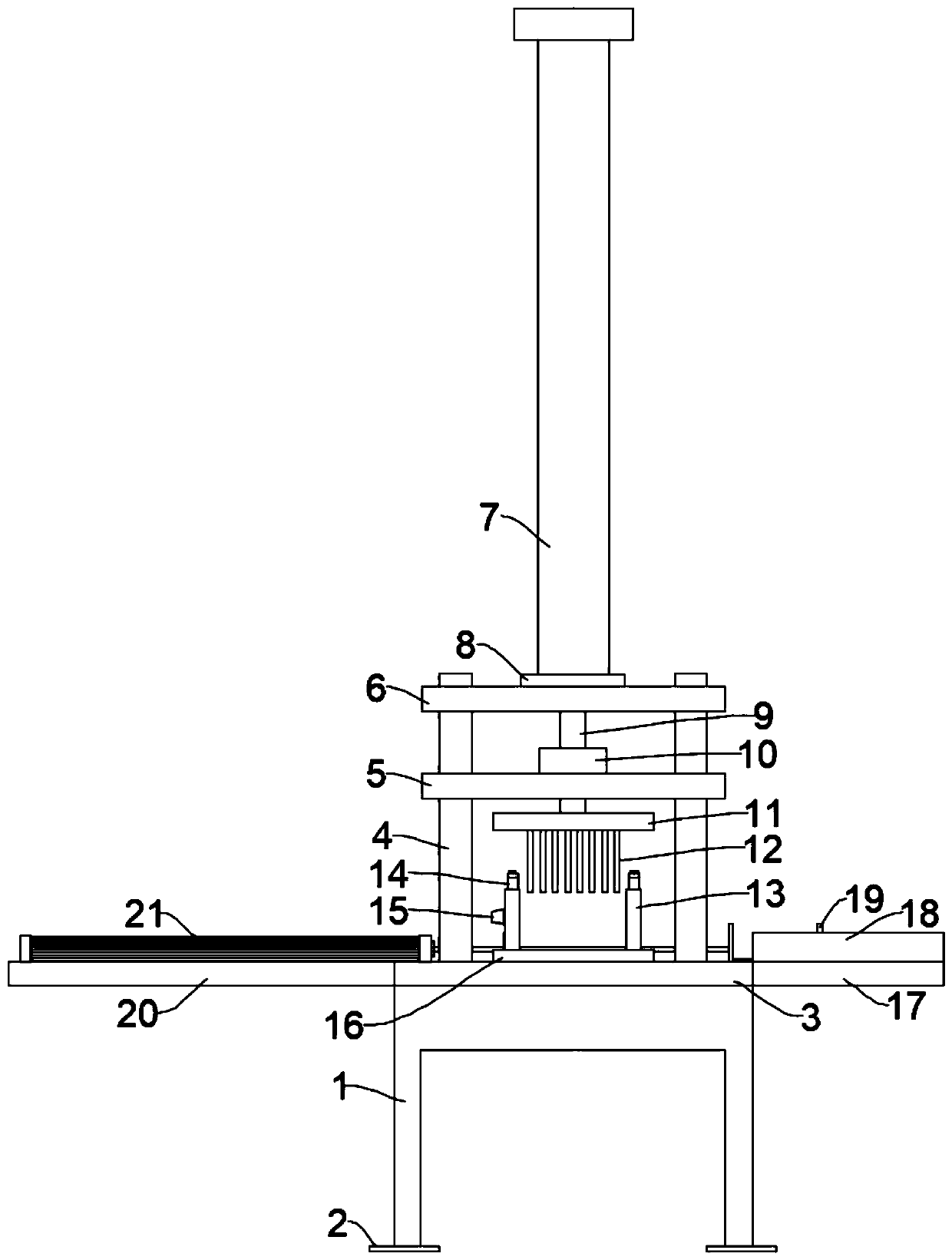 Explosive pressing device in detonator production