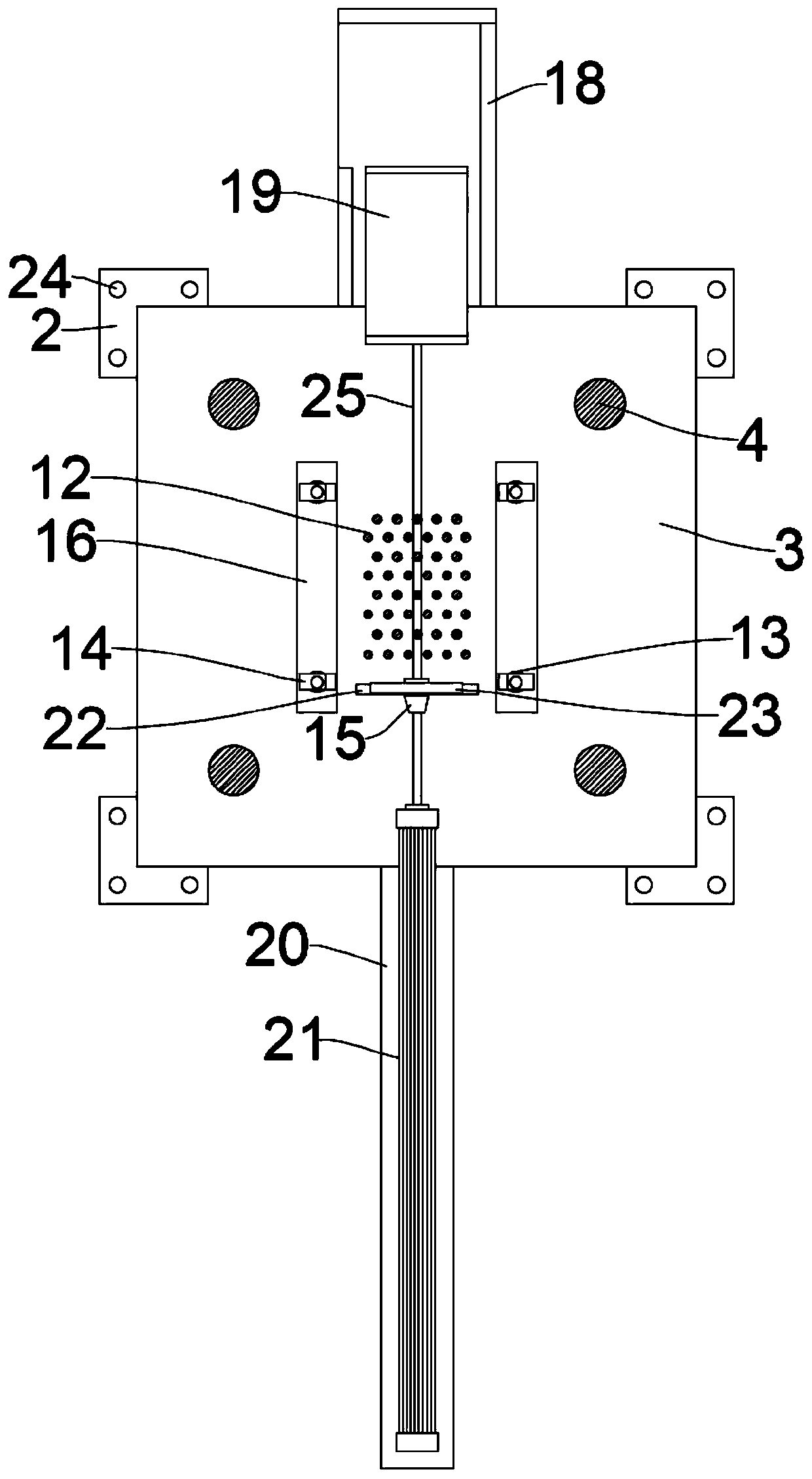 Explosive pressing device in detonator production