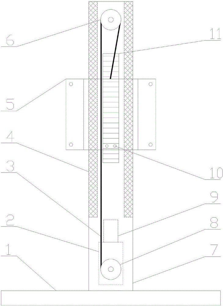 Automatic-rise-fall computer display device bracket