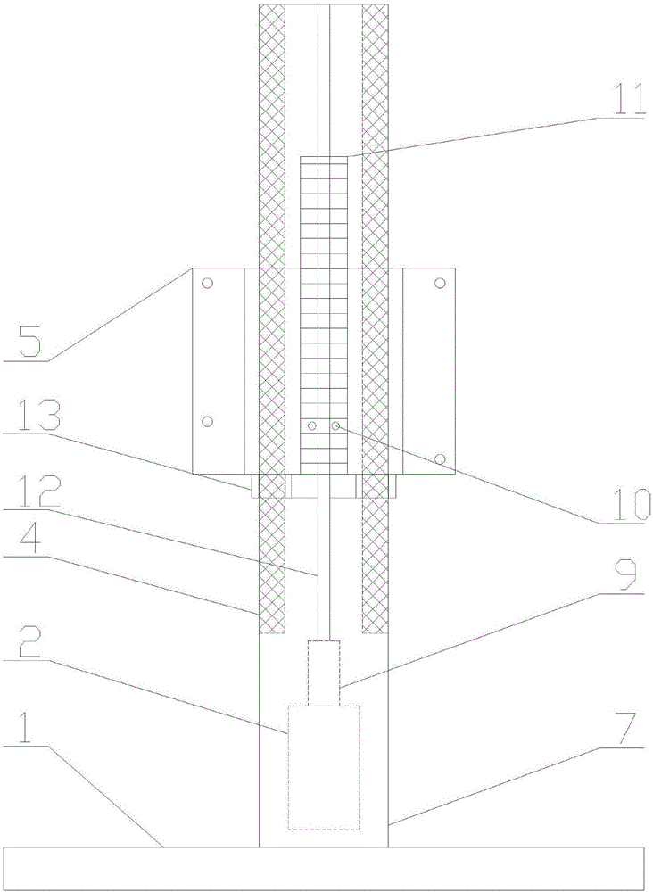 Automatic-rise-fall computer display device bracket