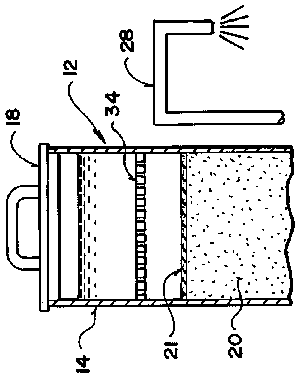 Slow sand filter for use with intermittently flowing water supply and method of use thereof