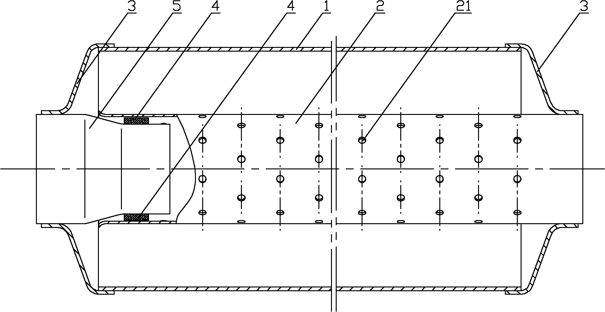 Car silencer and barrel thereof