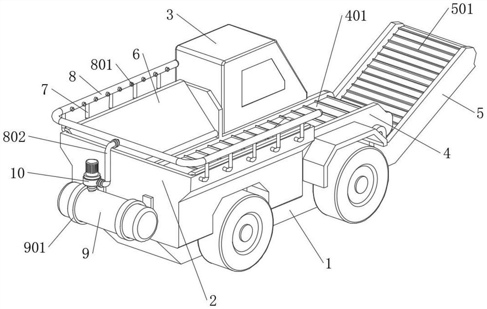 Special transfer trolley for rock mining and transfer method thereof