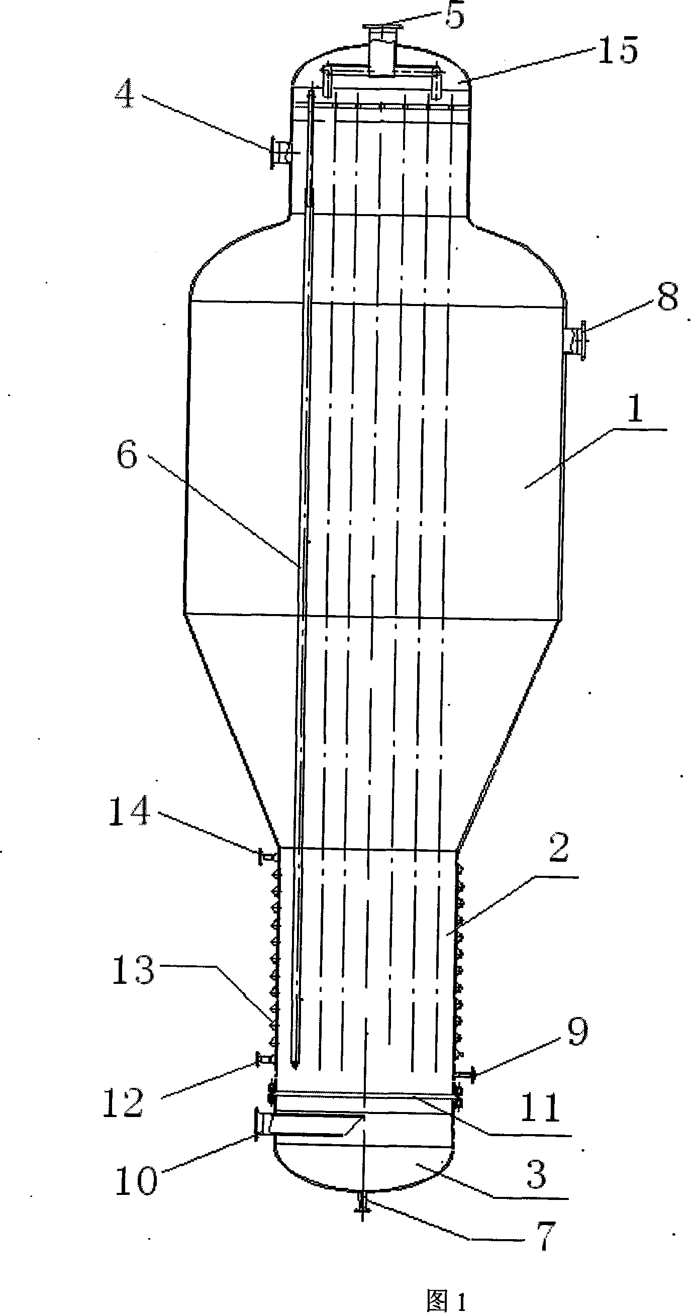 Large-scale fluidized bed reactor used for trichlorosilane production