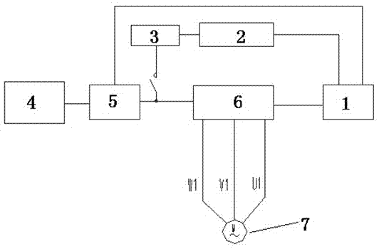 Voltage control device for hybrid power locomotive