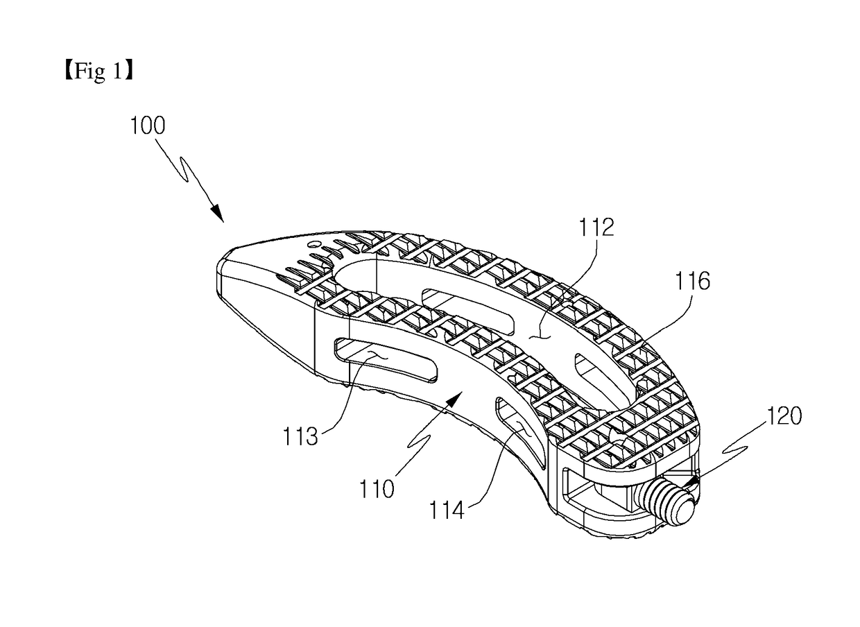 Cage for disc space between vertebrae