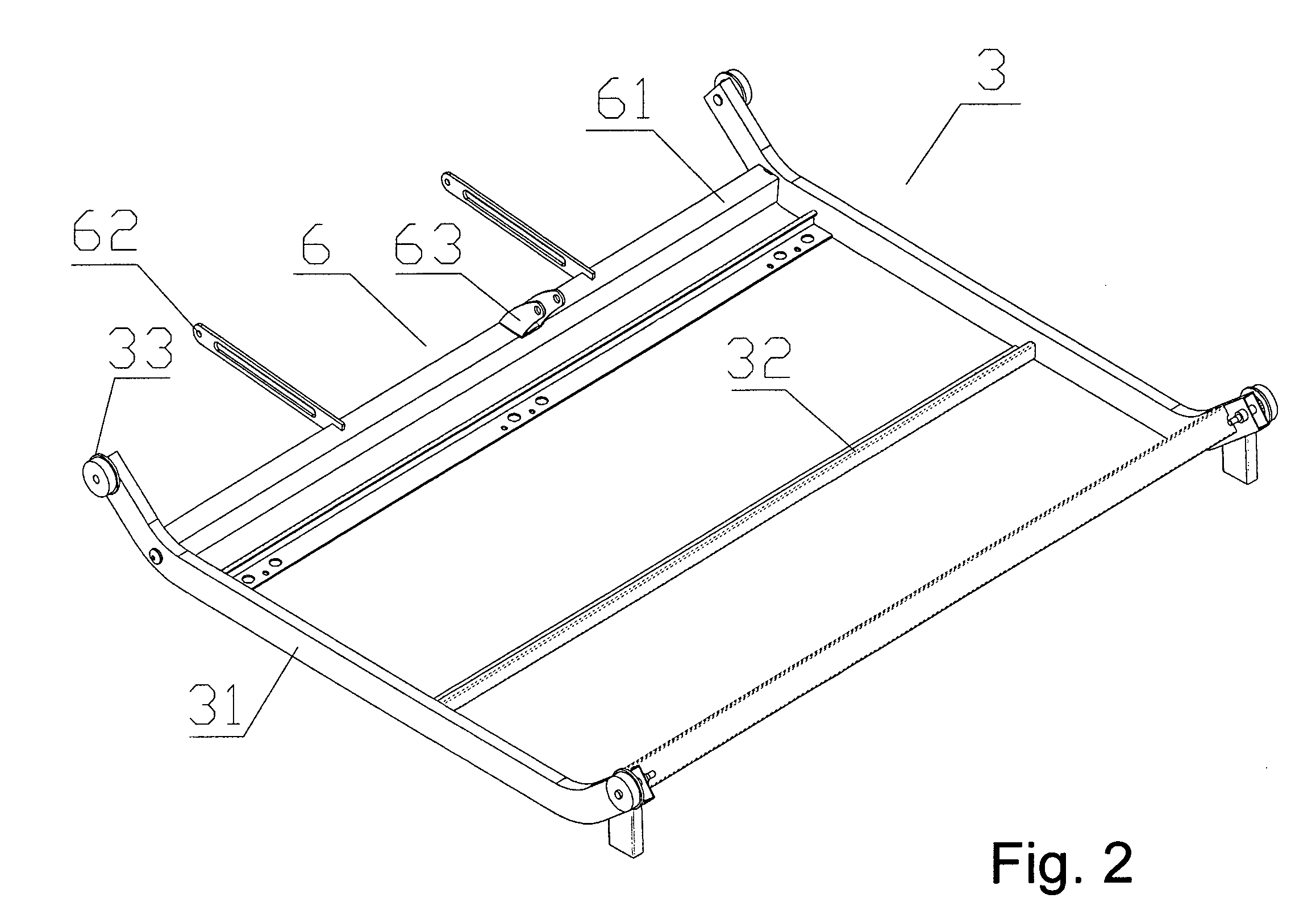 Electric bed front motor drive structure