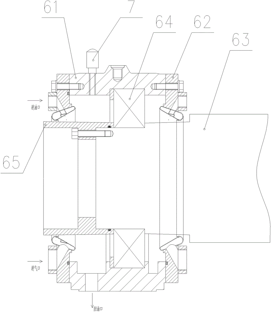 A device for lubricating and sealing a bearing seat of a centrifuge and its application method