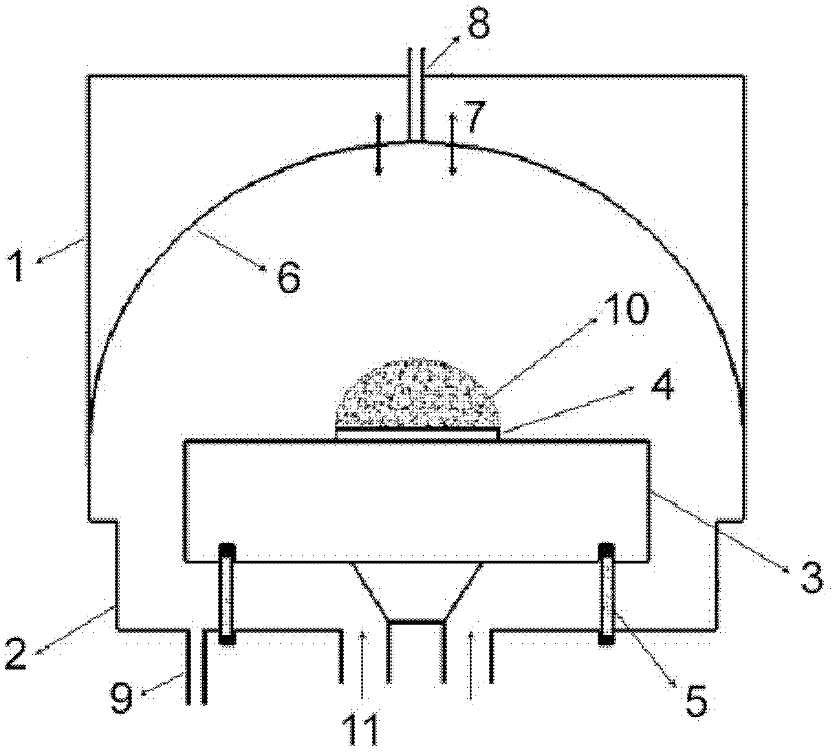 High power microwave plasma chemical vapor deposition device for diamond film