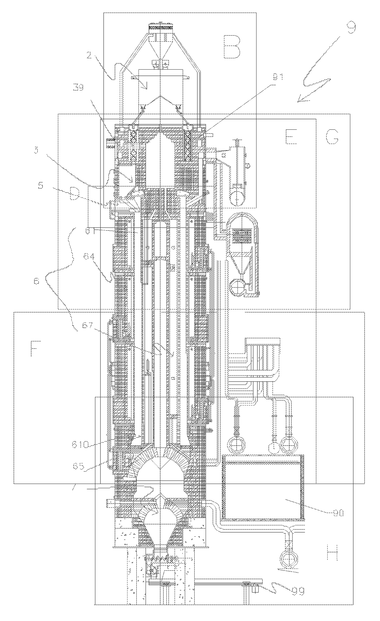 Thermal cycle continuous automated coal pyrolyzing furnace