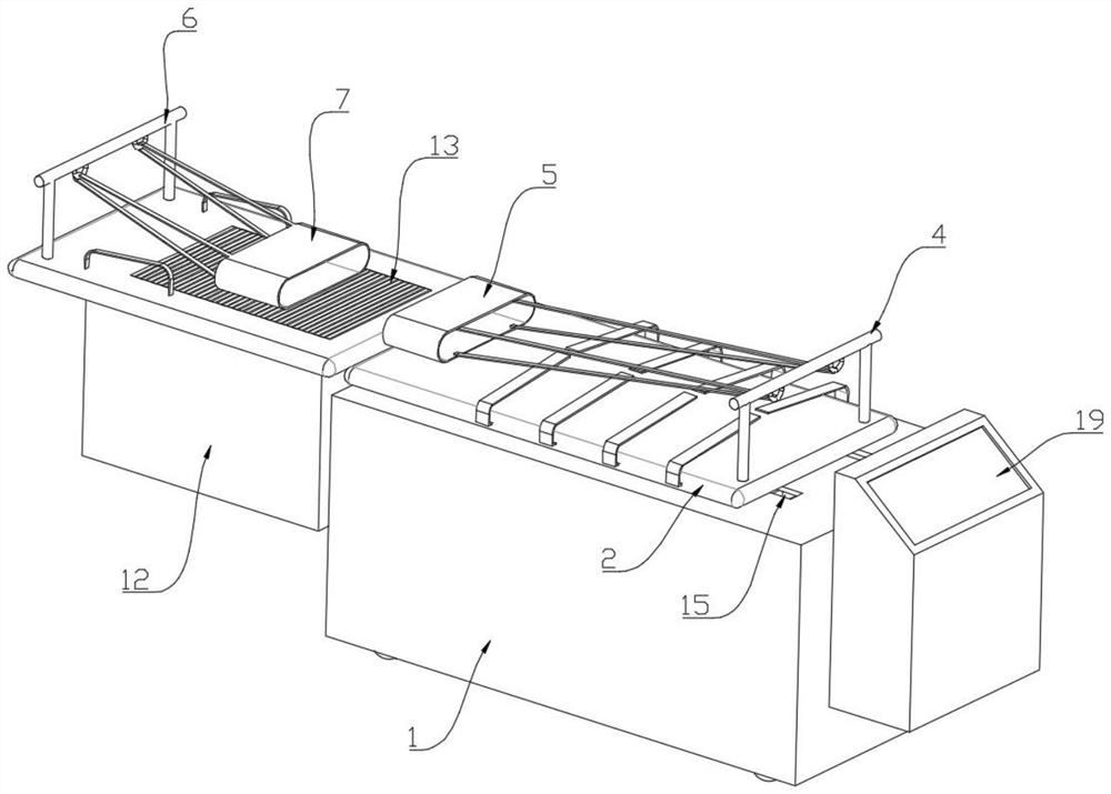 Recovery traction bed for spine surgery