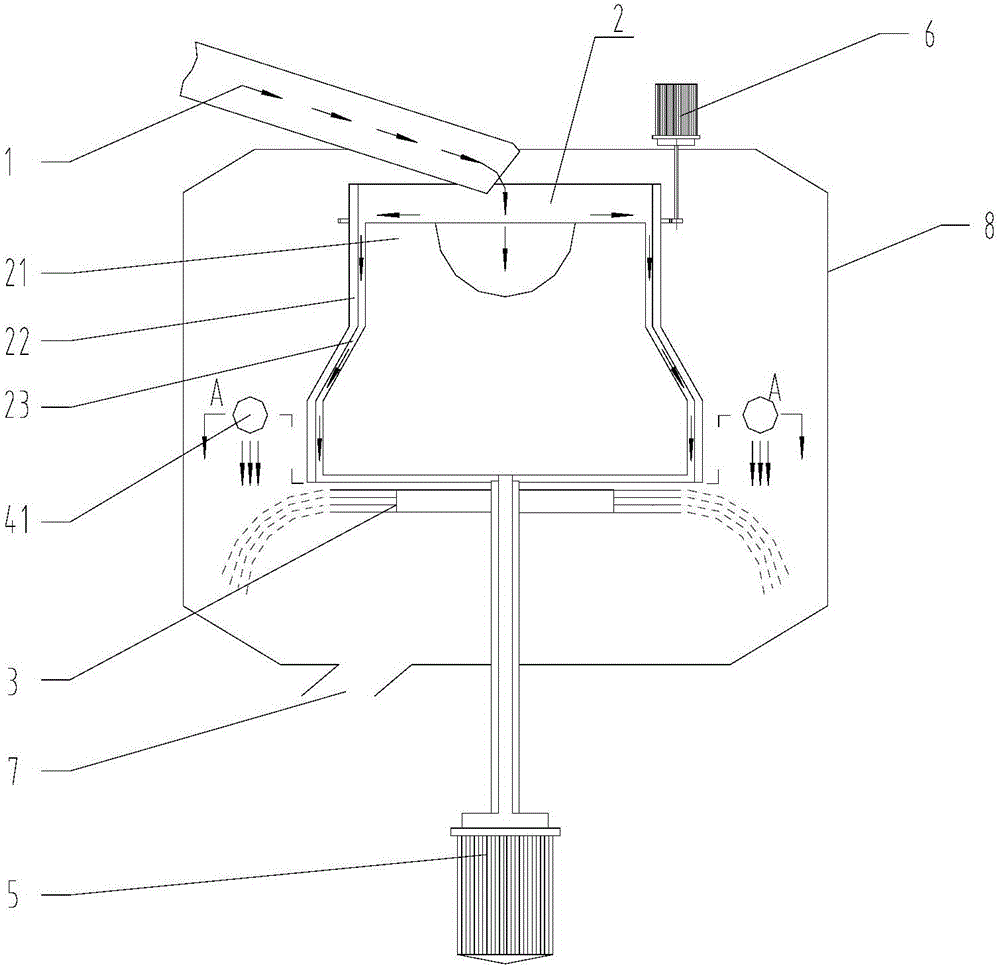 Granulation system for processing high-temperature molten slag