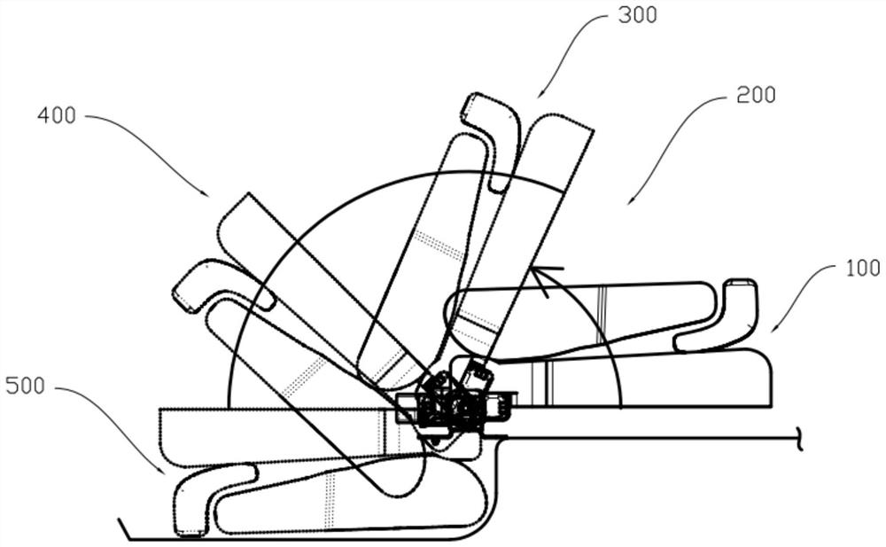 Seat auxiliary rotating device and seat with same