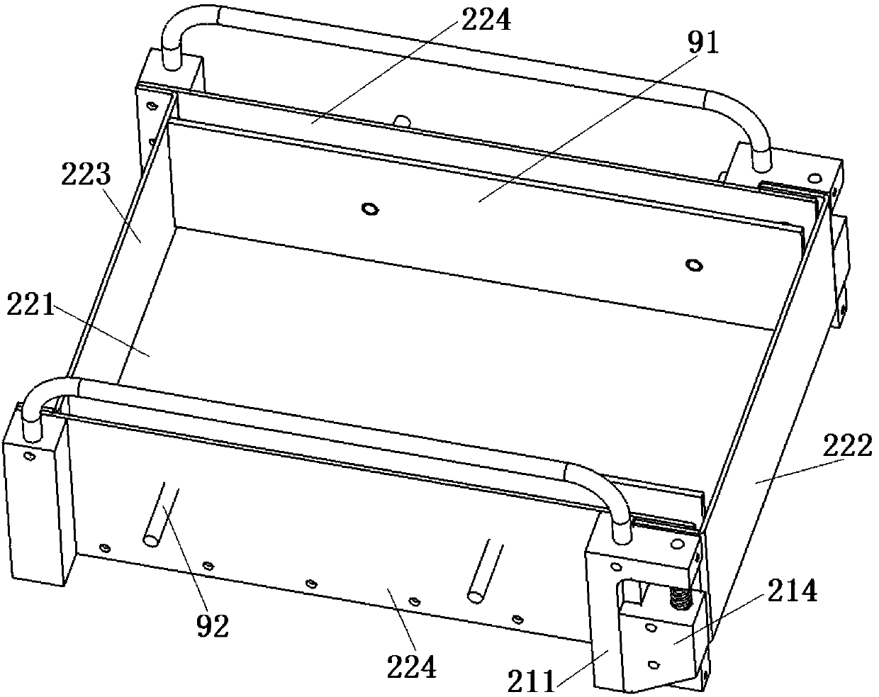 Automatic material loading device for tubular element