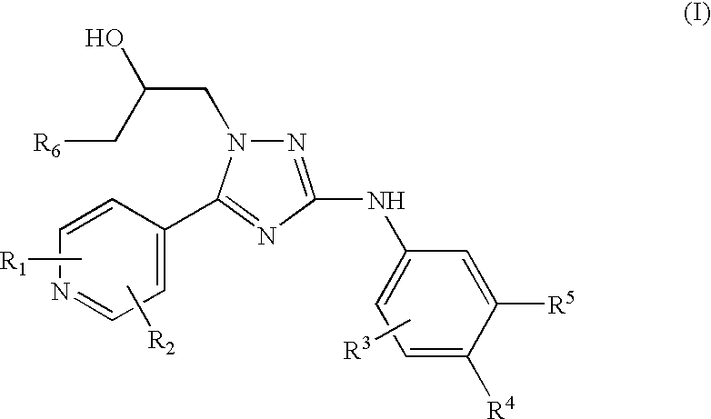 Trisubstituted 1,2,4 triazoles