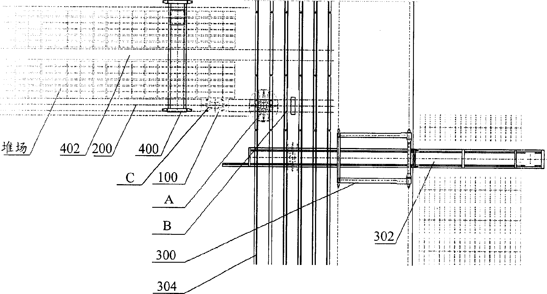 Container conveyer bogie and transport system