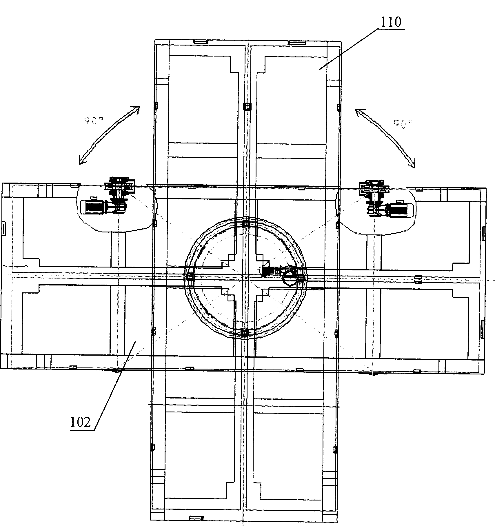 Container conveyer bogie and transport system