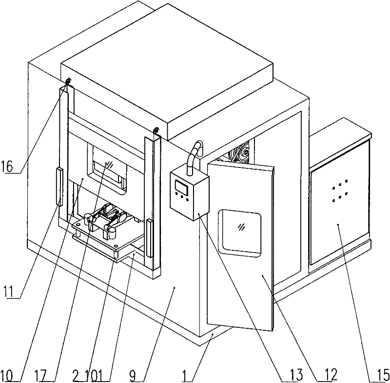 Sealed automatic cutting machine for cutting black metal