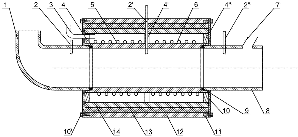 High-temperature puffing device for producing high-thermal-conductivity natural graphite film