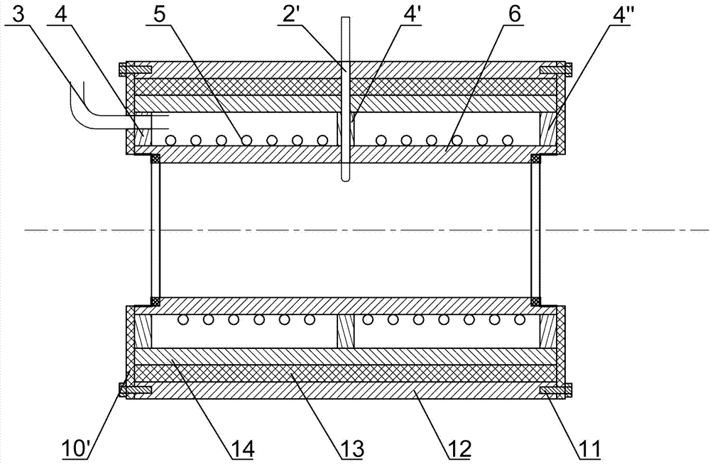 High-temperature puffing device for producing high-thermal-conductivity natural graphite film