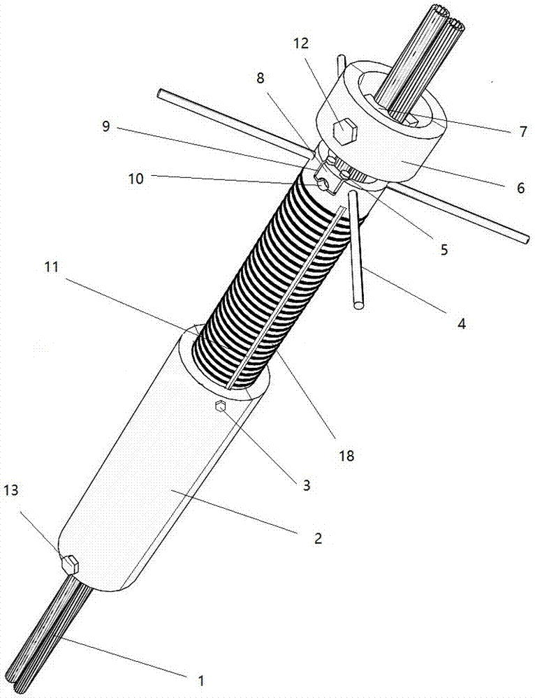 Electric pole pull wire fastening winder