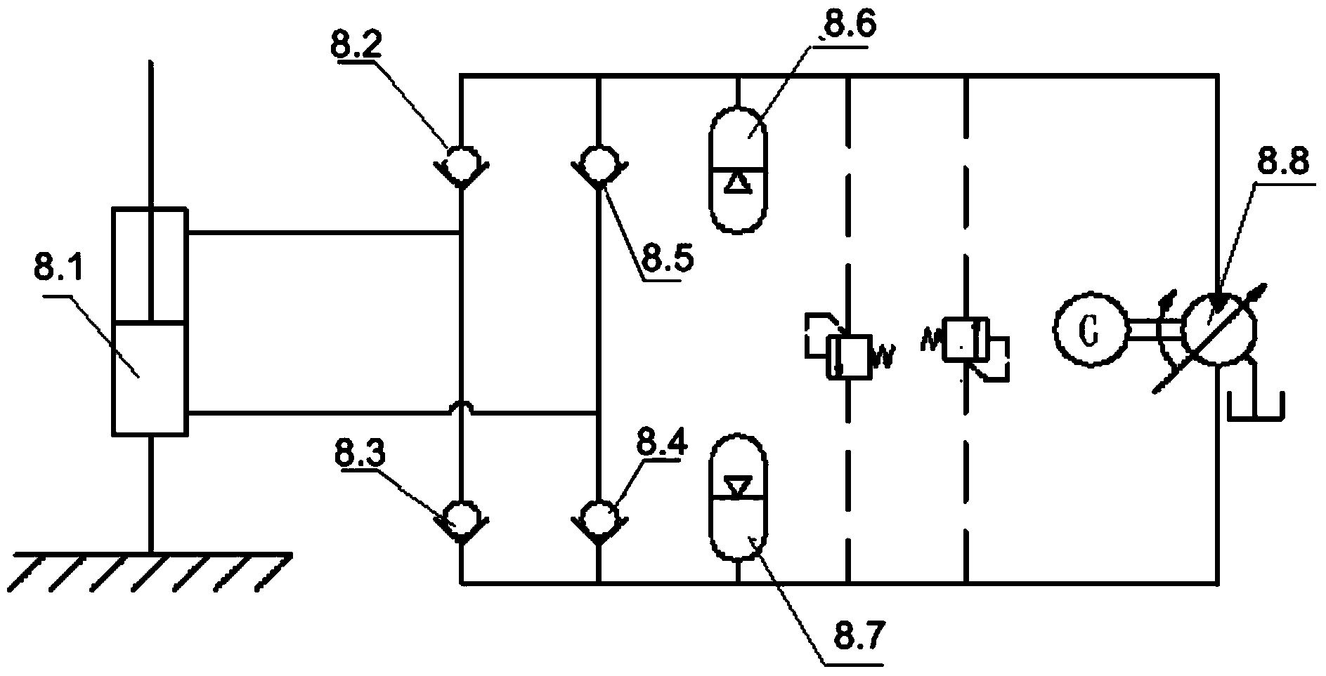 Power generation device using lift type oscillating hydrofoils to capture tidal current energy