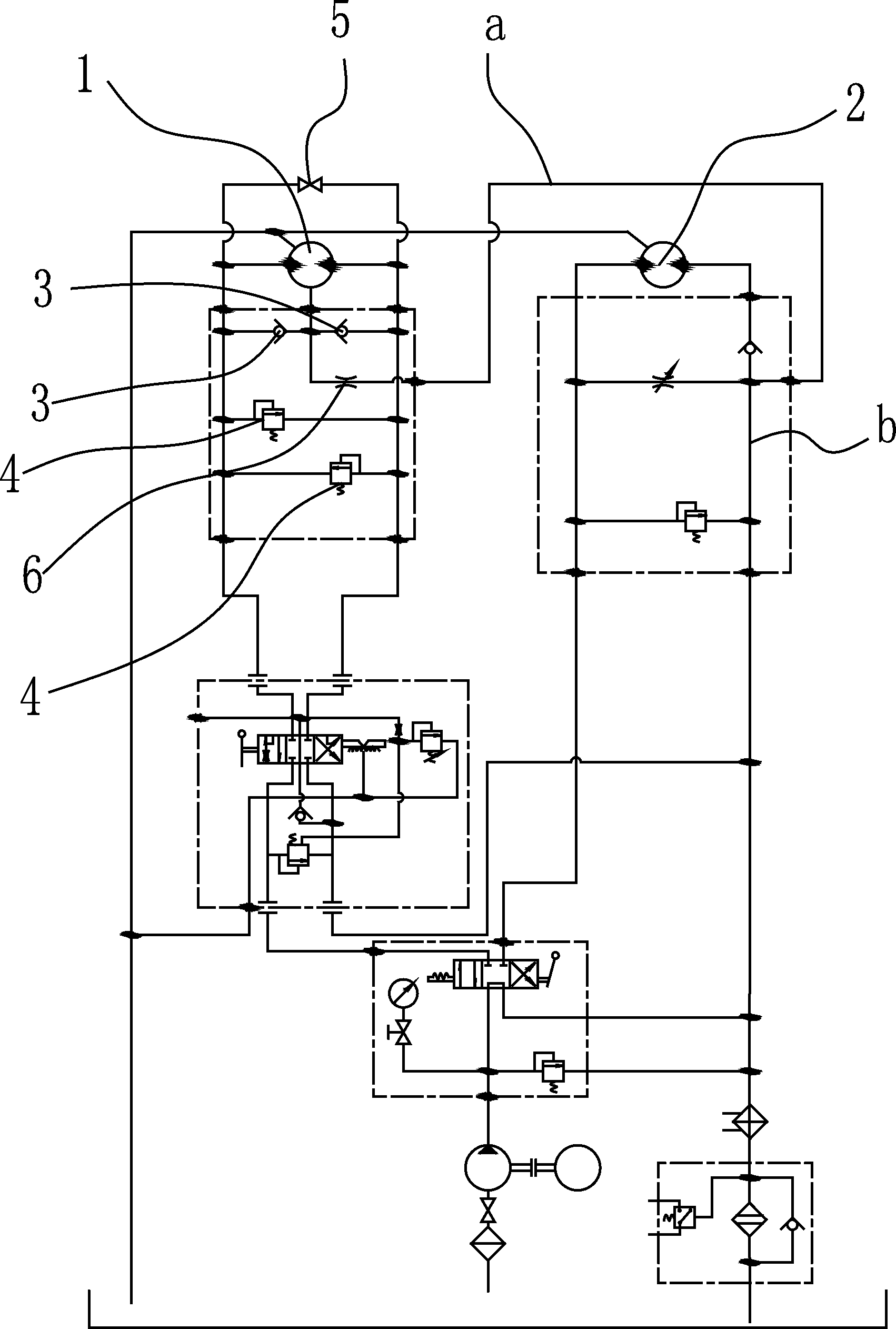 Hydraulic system of tuna fishing machine