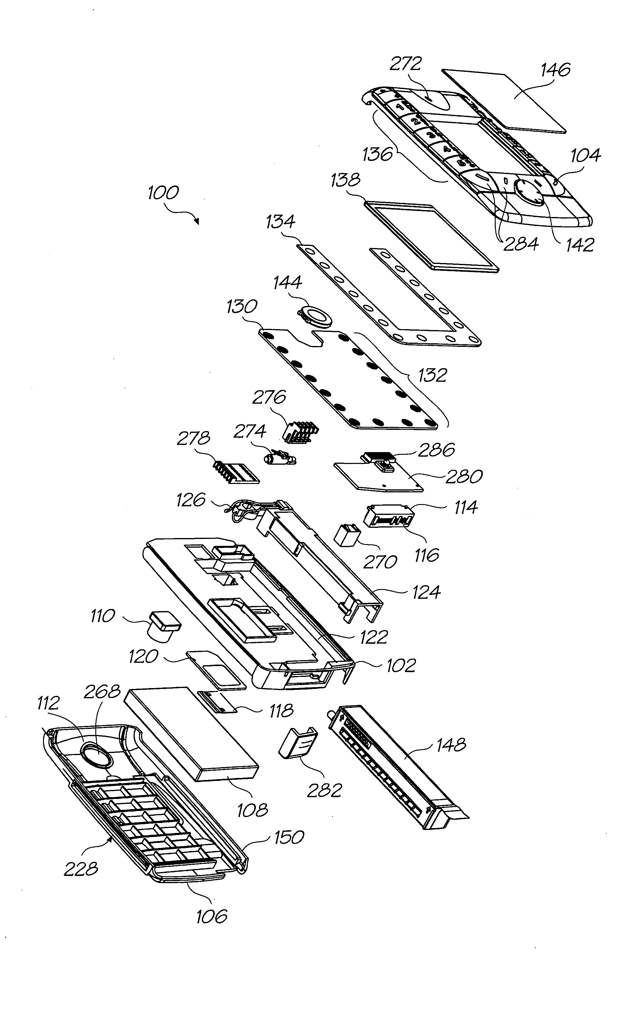 Mobile telecommunication device with a printhead and single media feed roller