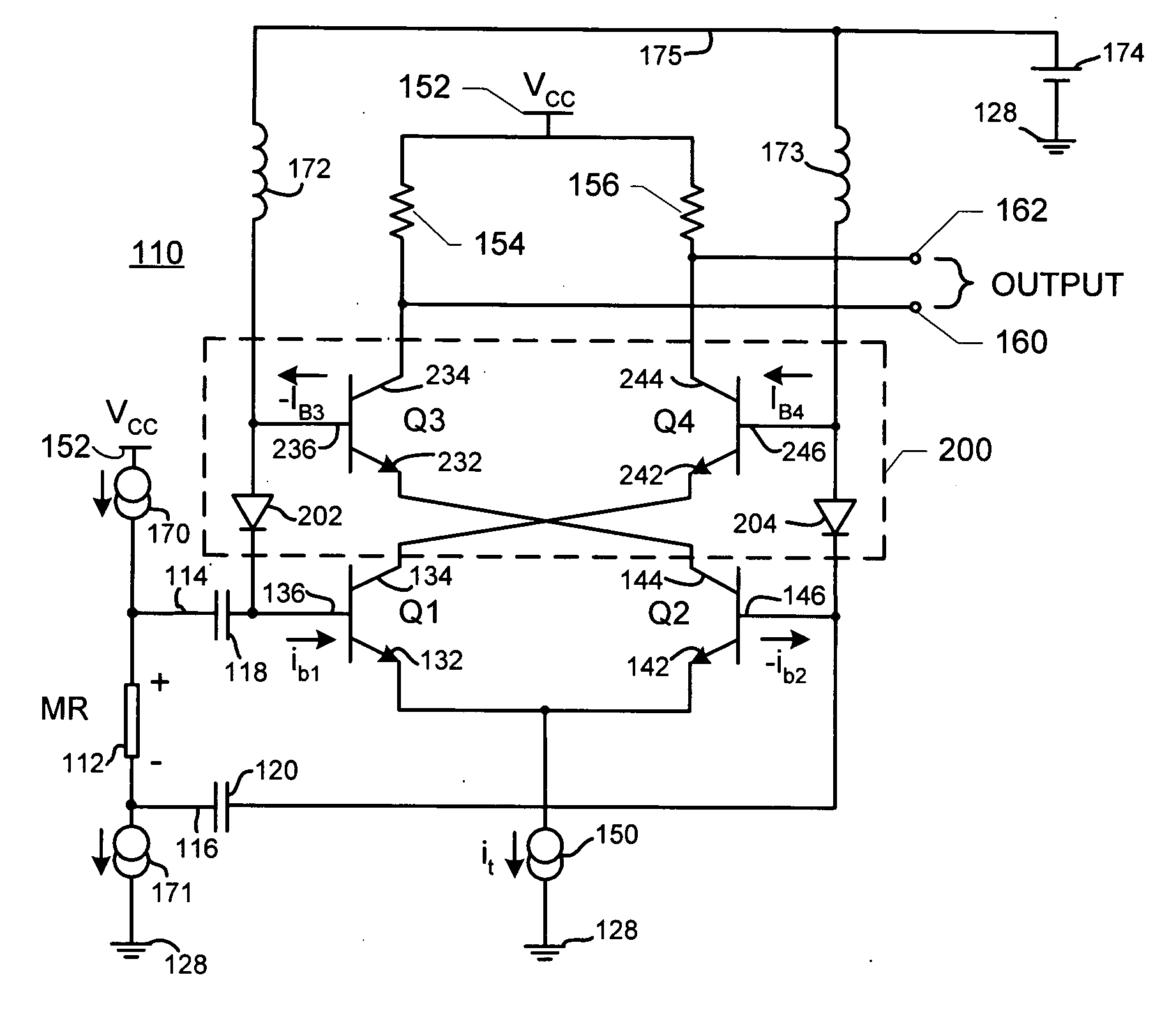 Amplifier apparatus for use with a sensor