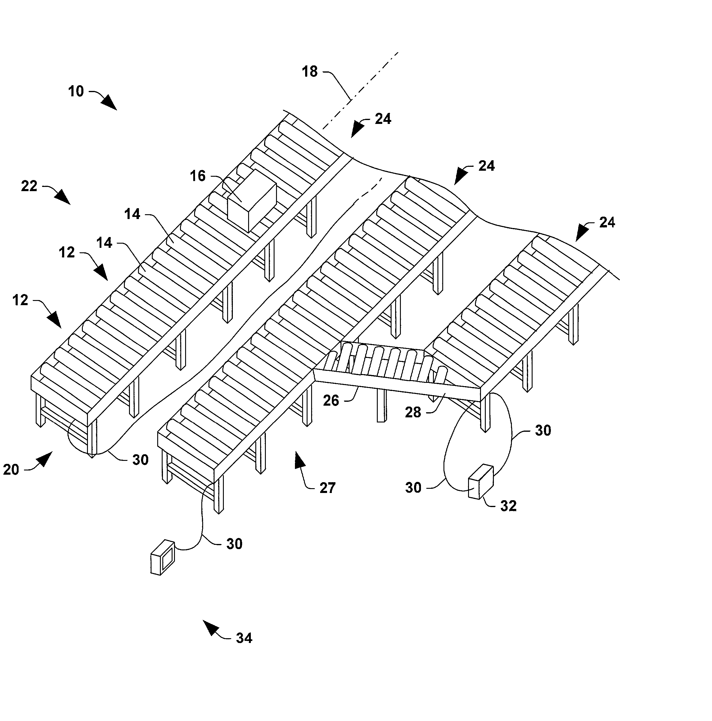 Driver board control system for modular conveyor with address-based network for inter-conveyer communication