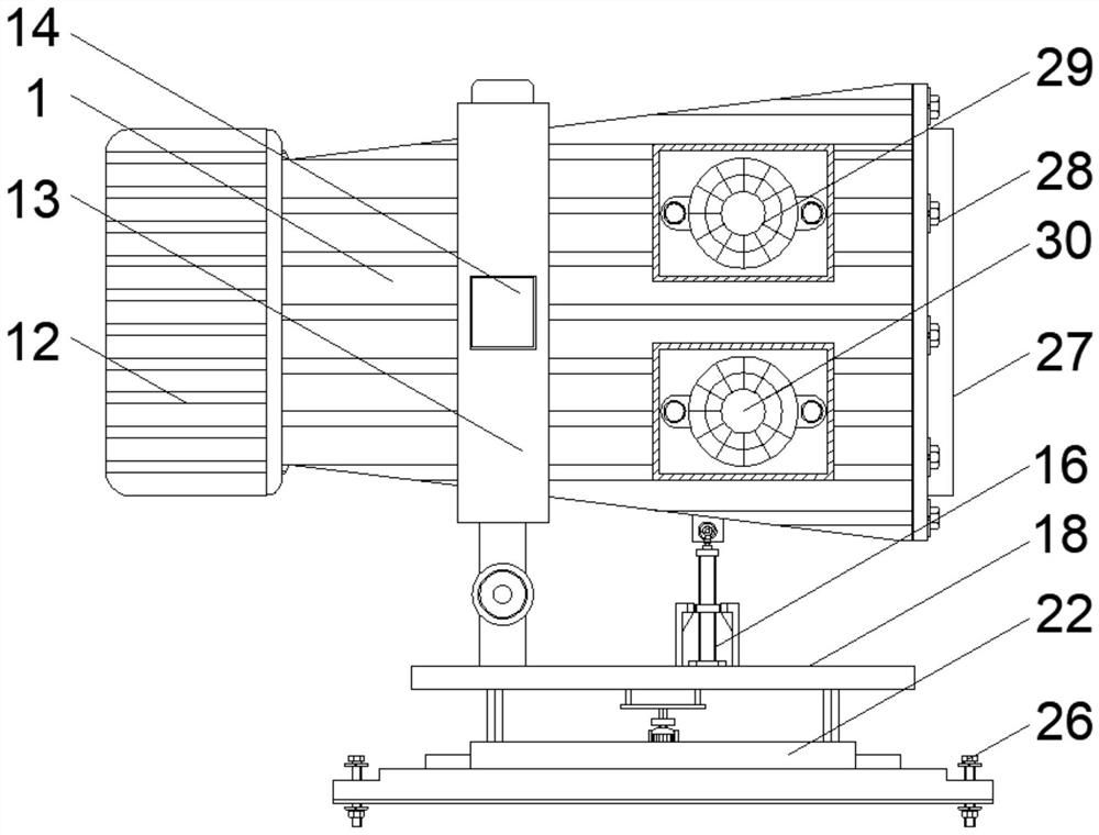 Stage lamp with high heat dissipation performance and dustproof effect