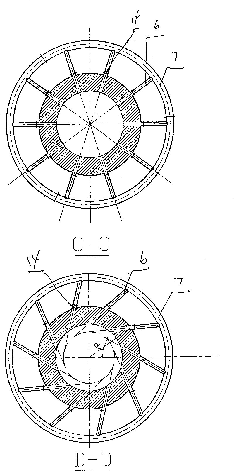 External distributor style top-burning hot-air furnace