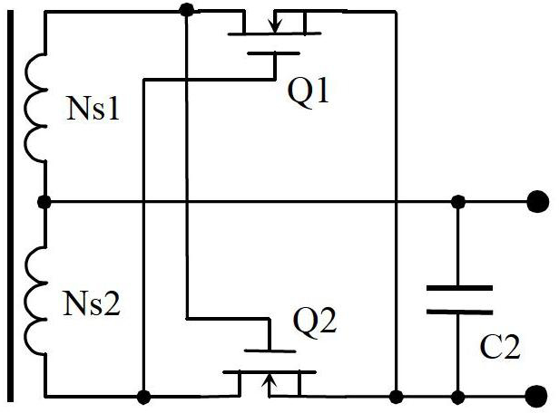 Method for improving working efficiency of self-excited push-pull converter and self-excited push-pull converter