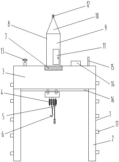 Port gantry crane for setting up watchtower