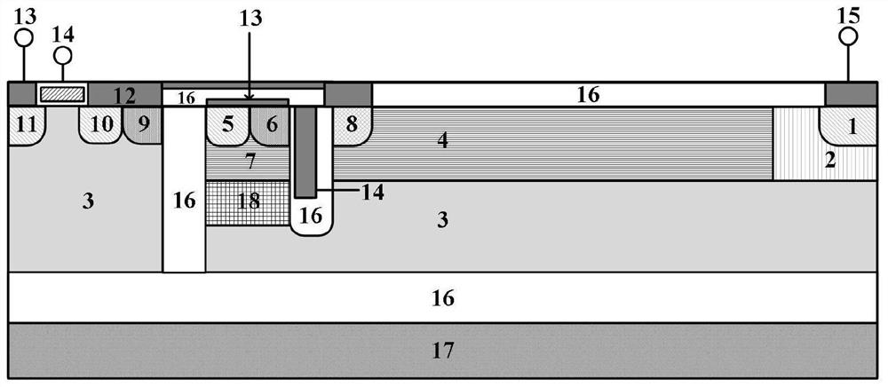 Integrated self-biased pMOS low turn-off loss SJ-LIGBT device